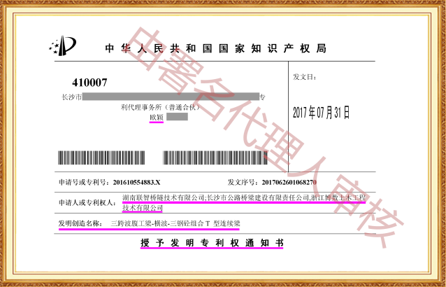 长沙欧诺知识产权代理有限公司,知识产权代理,长沙专利代理,专利代办哪家好,专利申请,发明专利申请